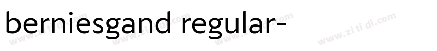 berniesgand regular字体转换